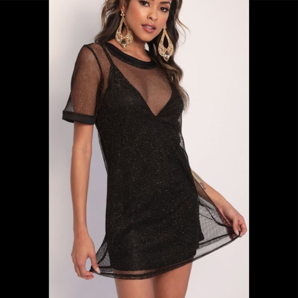 Lucy in the Sky Sparkling Gold Shift Dress